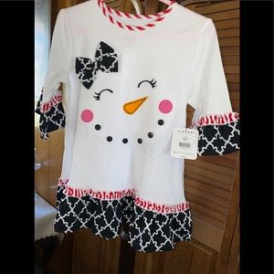 J.Khaki Little Girls Holiday Snowman Shirt